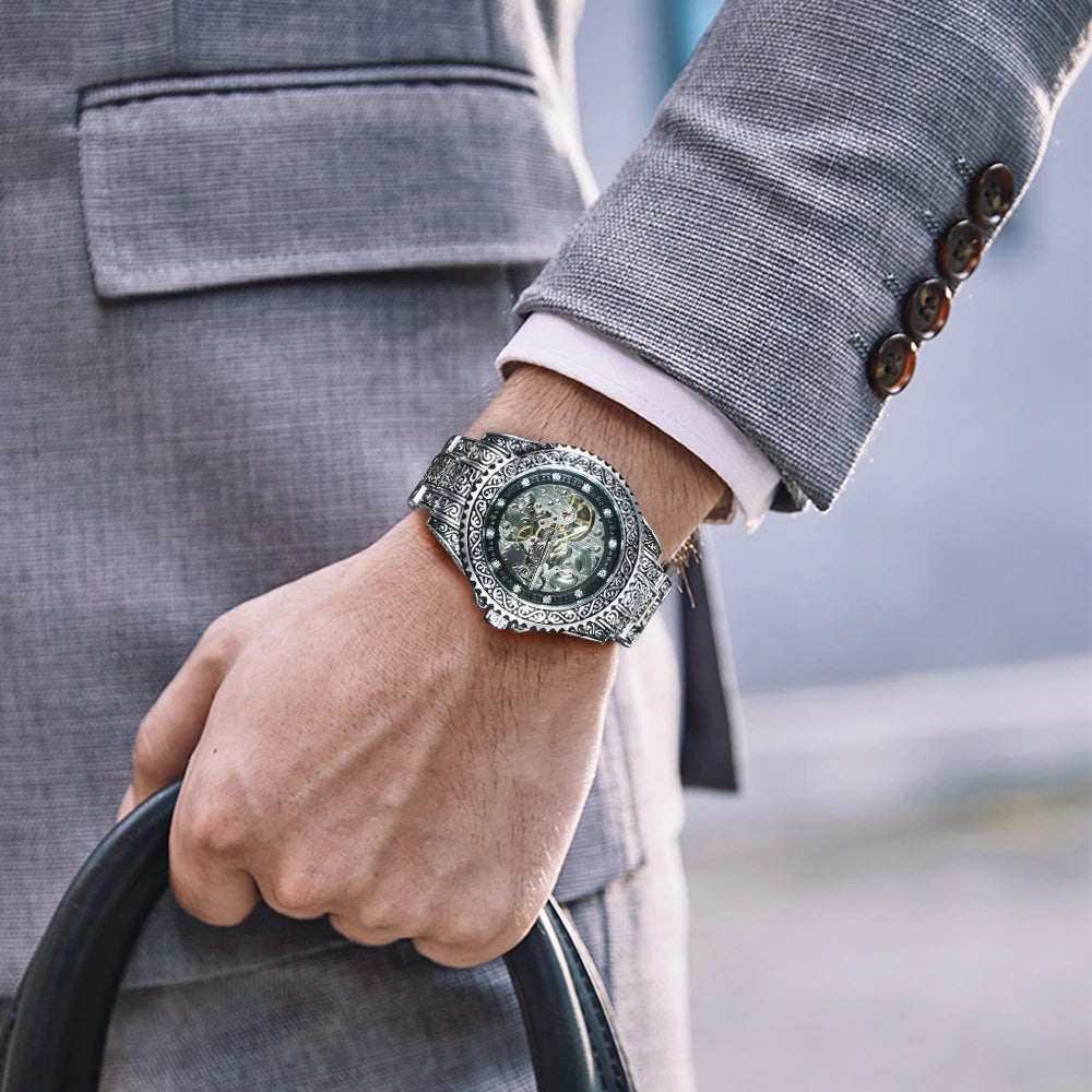 Engraved Luxury Mechanical Watch