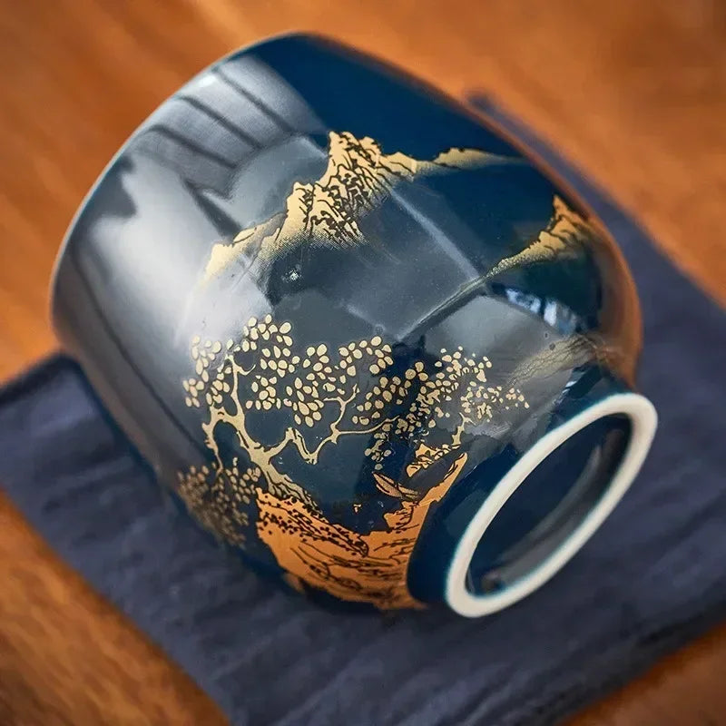 Golden Landscape Ceramic Cup