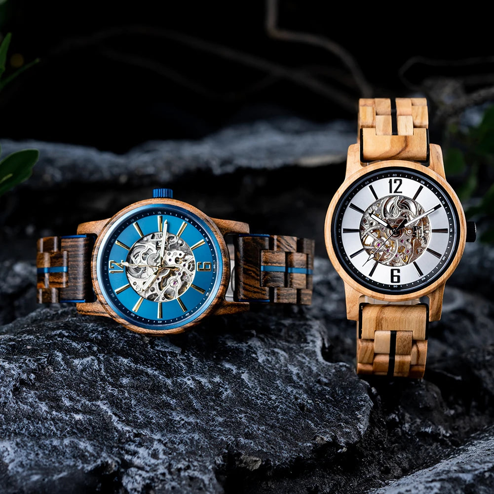 Wooden Automatic Mechanical Watch