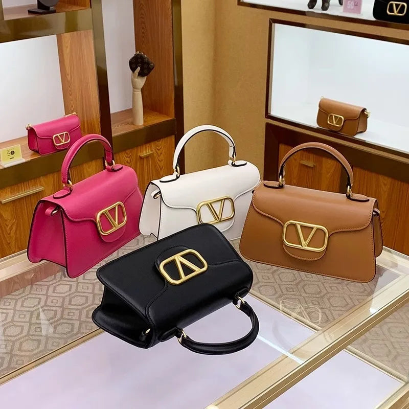 Structured Top Handle Logo Bags