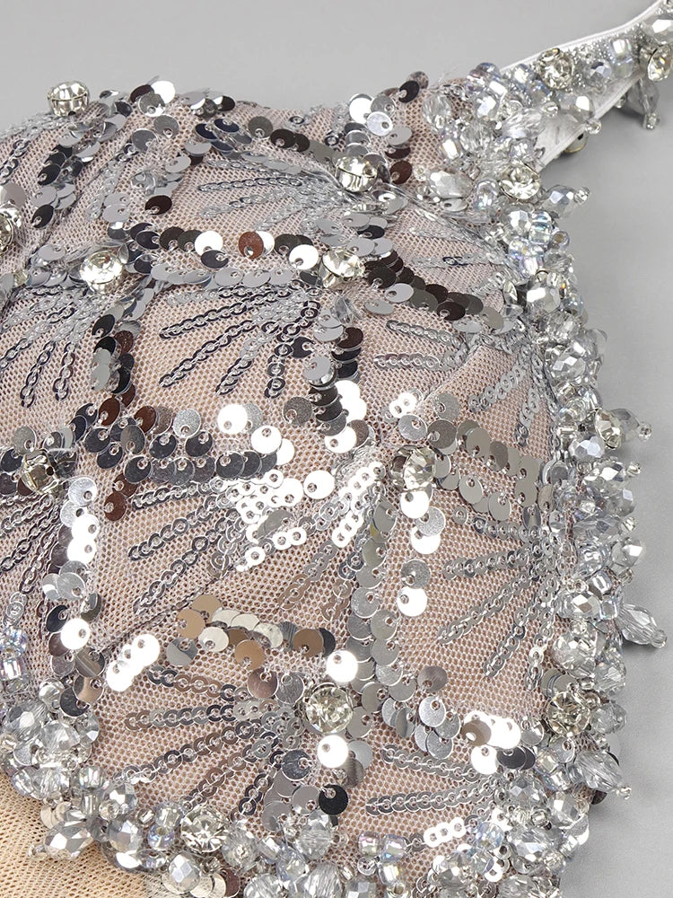 Crystal Encrusted Mermaid Gown