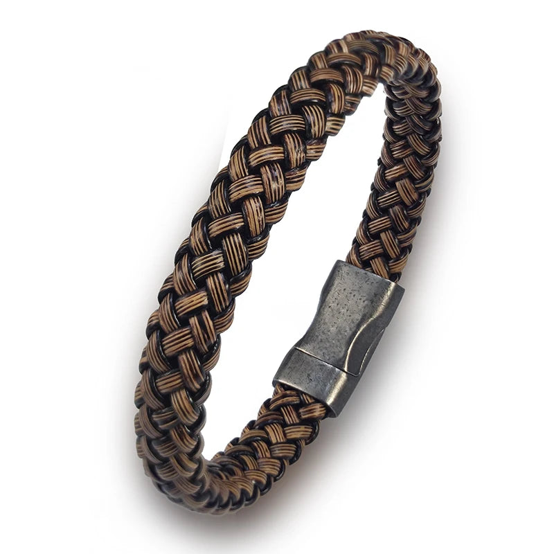 Bold Woven Steel Bracelet