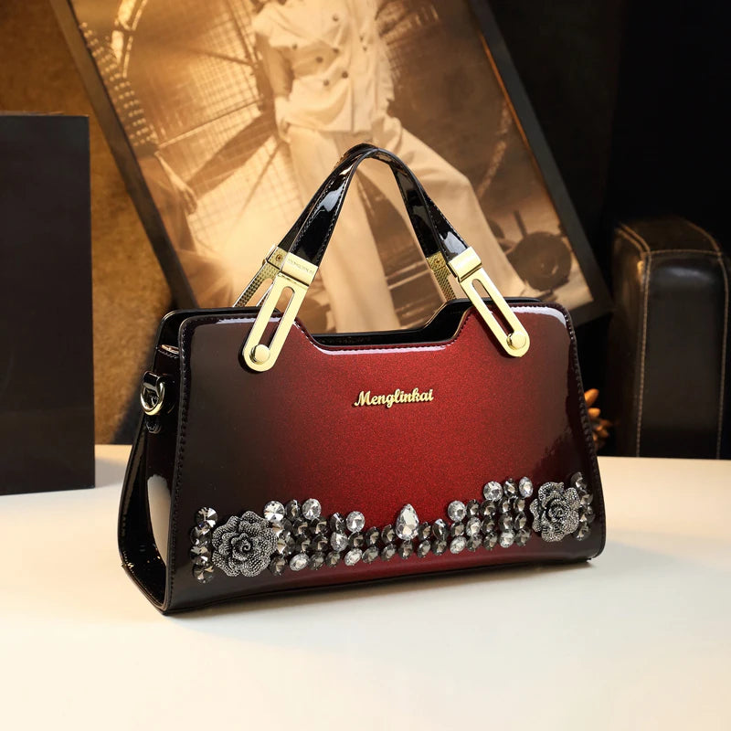 Elegant Floral Embellished Handbag