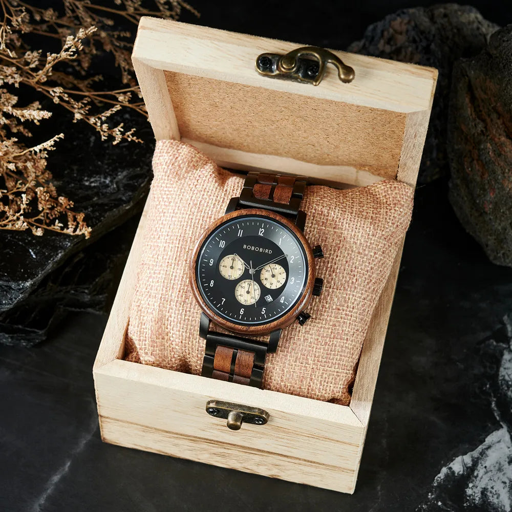 Wood & Steel Timepiece