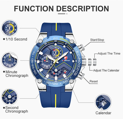 Mens Luxury Brand Big Dial Watch