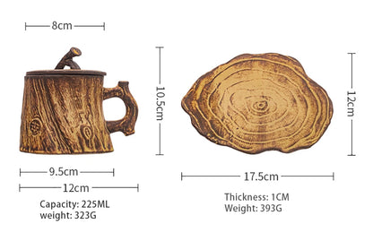 Rustic Tree Trunk Mug