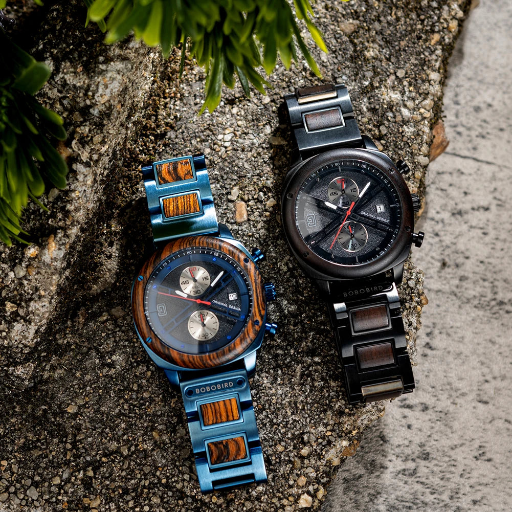 Luxury Wood & Steel Watches