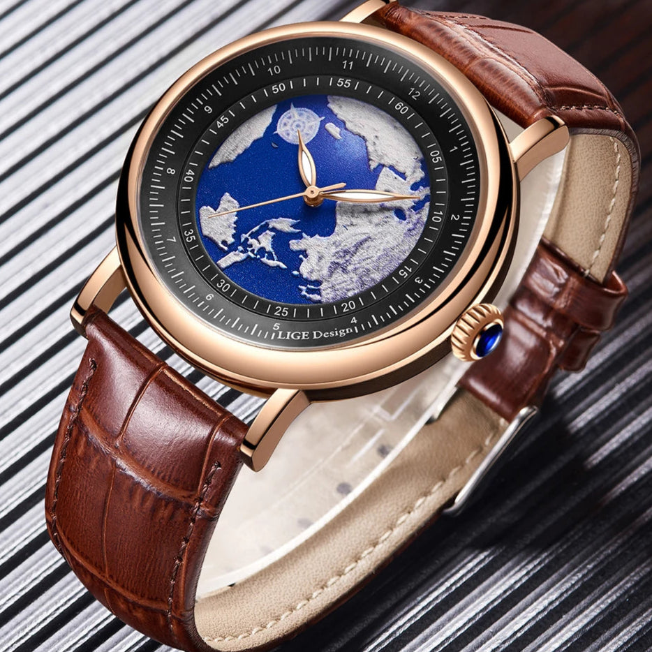 Creative Earth Quartz Wristwatch