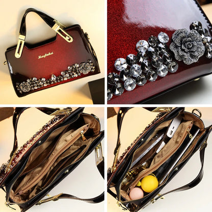 Elegant Floral Embellished Handbag