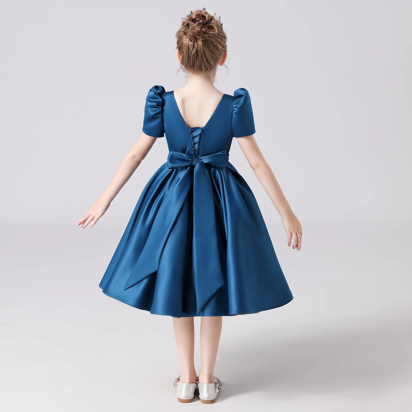 Elegant Blue Princess Dress for Girls