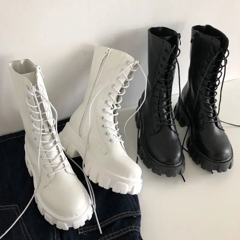Chunky Platform Combat Boots