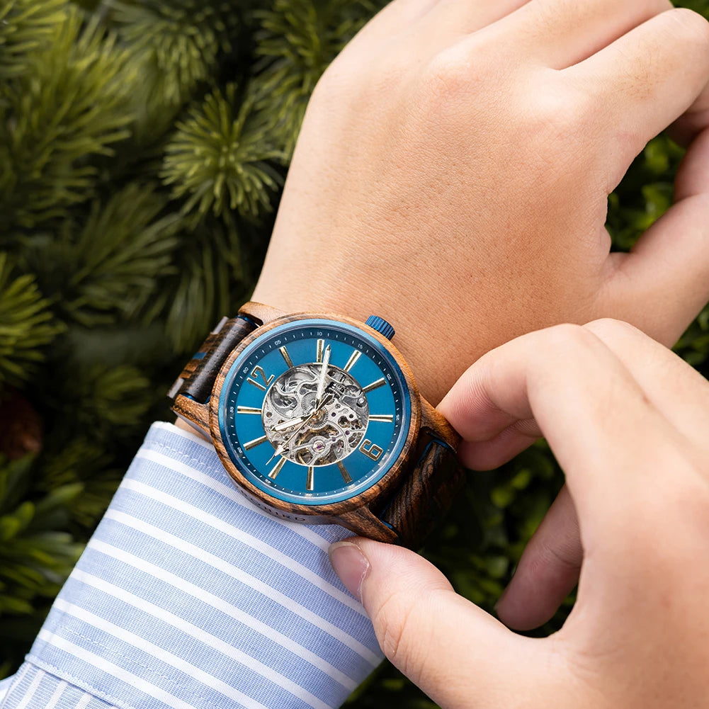 Wooden Automatic Mechanical Watch