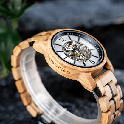 Wooden Automatic Mechanical Watch