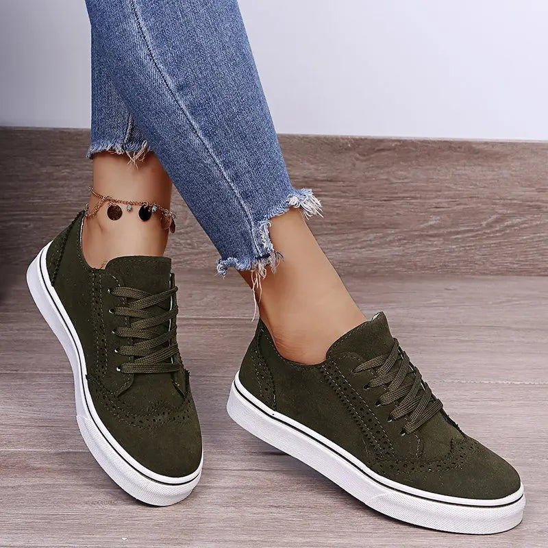 Casual Suede Lace Sneakers
