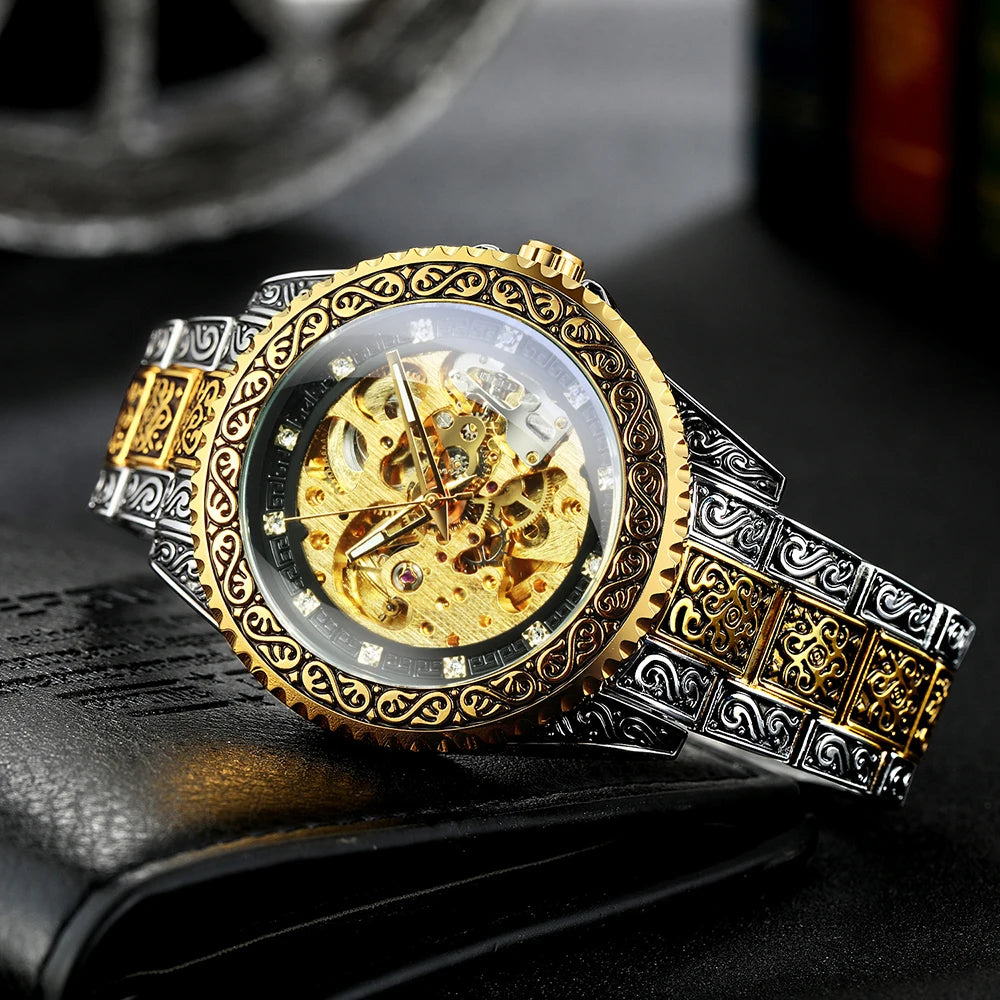 Engraved Luxury Mechanical Watch