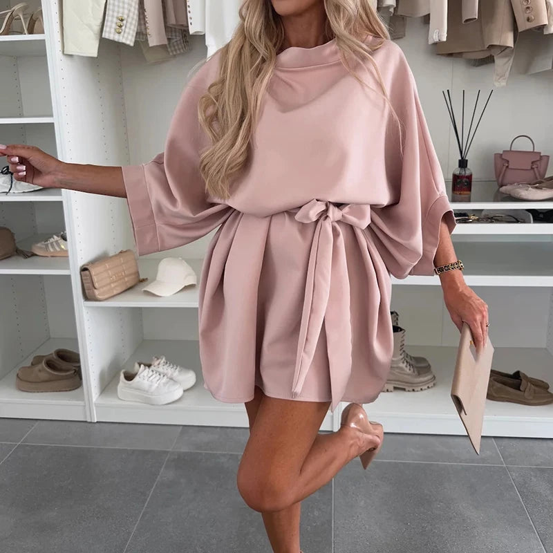 Chic  Belted Mini Dress