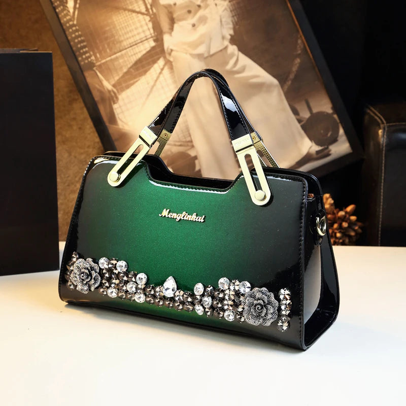 Elegant Floral Embellished Handbag