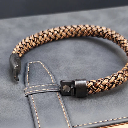 Bold Woven Steel Bracelet