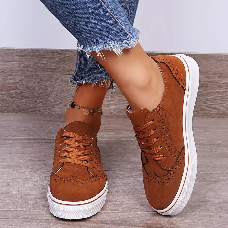 Casual Suede Lace Sneakers