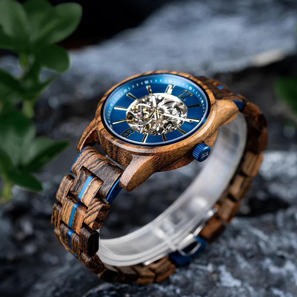 Wooden Automatic Mechanical Watch