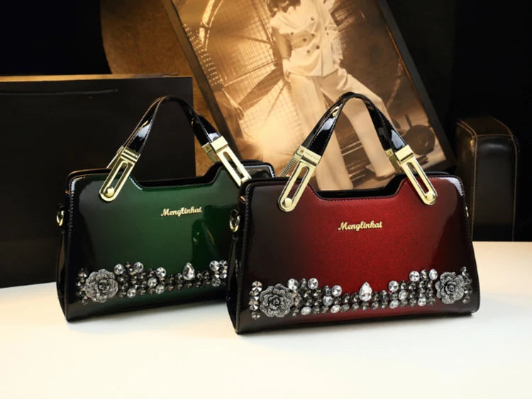 Elegant Floral Embellished Handbag