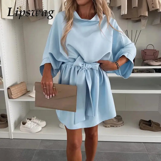 Chic  Belted Mini Dress