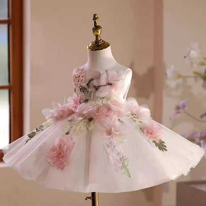 Floral Embroidered Tulle Dress