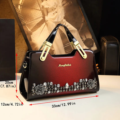 Elegant Floral Embellished Handbag