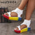 Bold Step Knitted Wedge Sandals