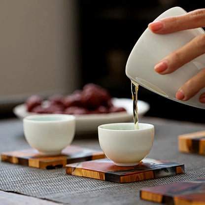 Handcrafted Wood Slice Resin Coasters
