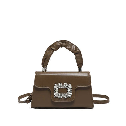 Mini Top-Handle Crystal Buckle Bags