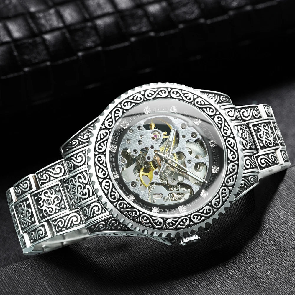 Engraved Luxury Mechanical Watch