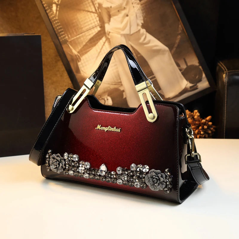 Elegant Floral Embellished Handbag