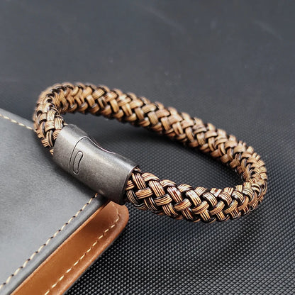 Bold Woven Steel Bracelet
