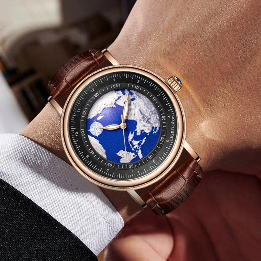 Creative Earth Quartz Wristwatch