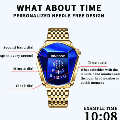 BINBOND Vortex Gold Watch